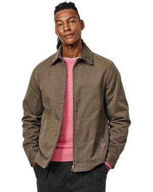 aubi Newland Canvas Harrington Utility Jacket - Brown