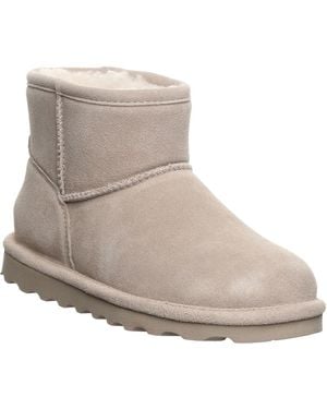 BEARPAW Alyssa Solid Pull-on Ankle Boots - Natural