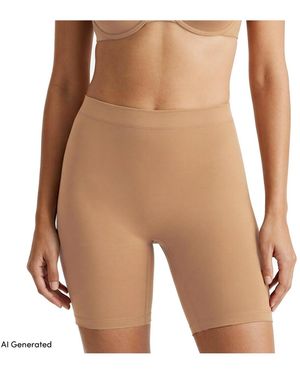 Lands' End Mid Waist Thigh Shaper Contour Flex Bottoms - Brown