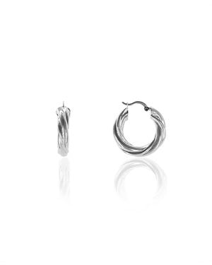 OMA THE LABEL Abma .9" Small Hoop - White