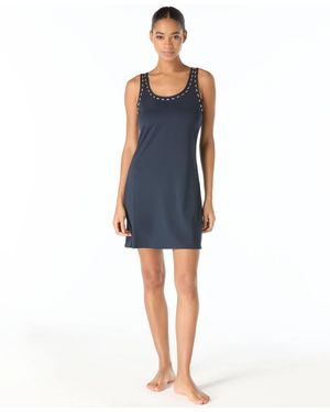 MICHAEL Michael Kors Michael Kors Sleeveless Cover-up Swim Dress - Blue