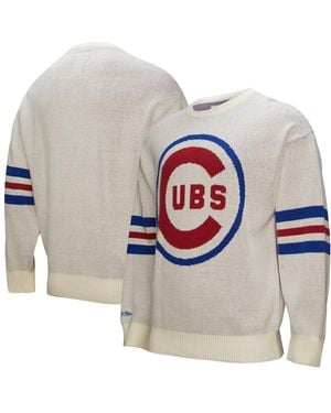 Mitchell & Ness Chicago Cubs Retro Pullover Sweater - Gray