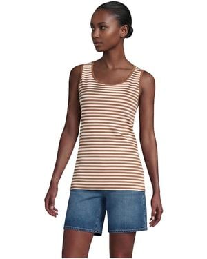 Lands' End Cotton Tank Top - Blue