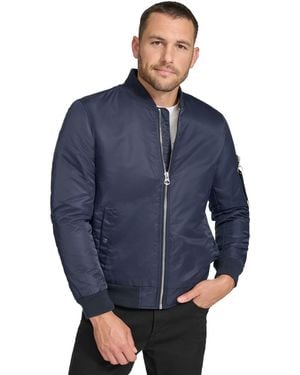 Calvin Klein Classic Ma-1 Nylon Bomber Jacket - Blue