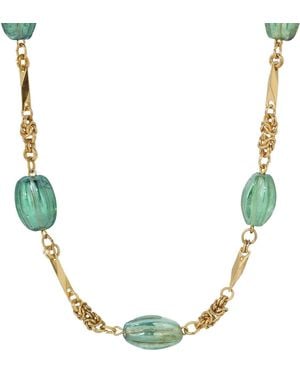 2028 Glass Ab Necklace - Blue