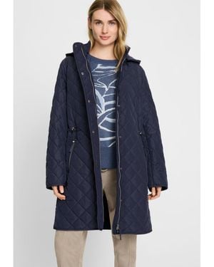 Olsen Longline Quilted Coat - Blue