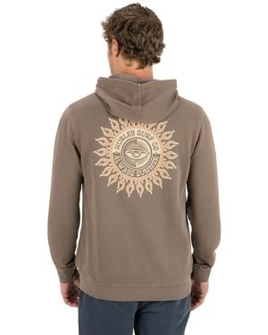 Hurley Naturals Kangeroo Pocket Graphic Hoodie - Gray
