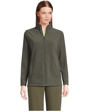 Lands' End Anyweather Fleece Full Zip Jacket - Green