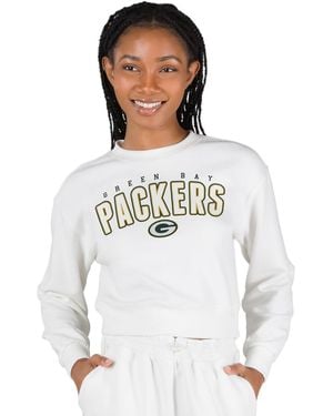 Concepts Sport Green Bay Packers Kingston Long-sleeve Lounge Cropped Top - White