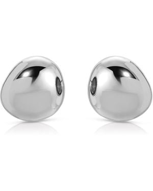 Ettika Polished Pebble Stud Earrings - Gray