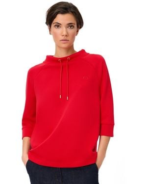 Olsen Scuba Jersey Funnel Neck Top - Red