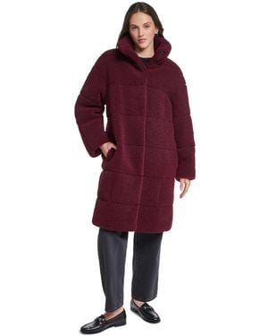 Levi's Long Sherpa Snap-closure Teddy Coat - Red
