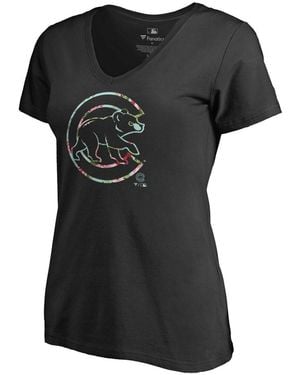 Fanatics Chicago Cubs Lovely V-neck T-shirt - Black