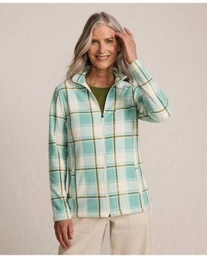 Lands' End Petite Anyweather Fleece Full Zip Print Jacket - Green