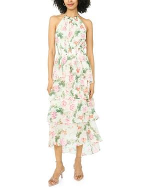 SAM & JESS Sleeveless Necklace Dress - Metallic