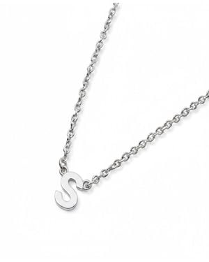 Oak & Luna Inez Initial Necklace - White