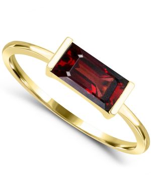Macy's Garnet High Polished Stackable Ring (1 Ct. T.w. - Metallic