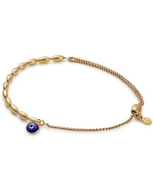 ALEX AND ANI Evil Eye Pull Chain Bracelet - White