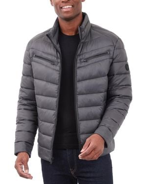 Michael Kors Quilted Full-zip Puffer Jacket - Gray