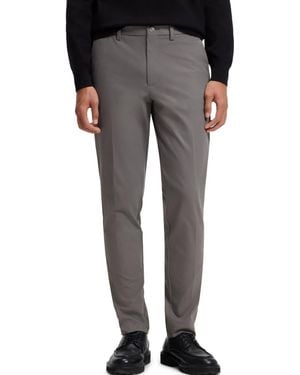 BOSS Boss By Stretch-cotton Blend Slim-fit Pants - Gray