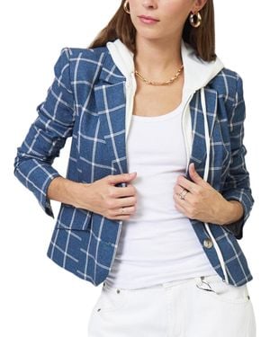 Central Park West Nevada Windowpane Dickey Jacket - Blue