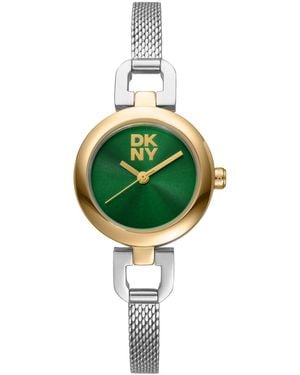 DKNY Milanese Quartz Two-tone Stainless Steel Bracelet Watch 26mm - Green