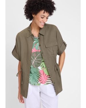 Olsen Camp Shirt Drawstring Waist - Green