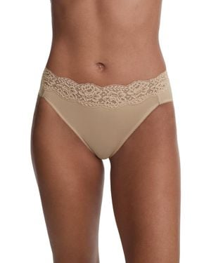 Skarlett Blue Divine Lace Trim French Cut Brief - Brown