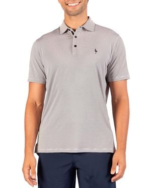 Tailorbyrd Mini Stripe Performance Polo - Gray