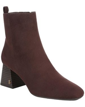 Sam & Libby Yuliana Block Heel Dress Booties - Brown