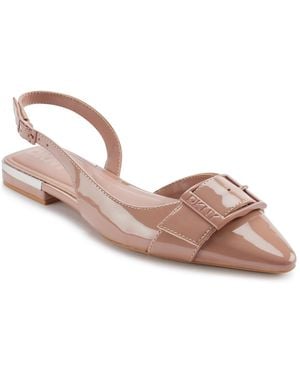 DKNY Clemma Buckle Slingback Flats - Pink