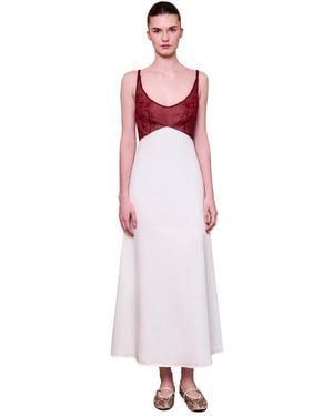 Pcfg The Broderie Anglaise Edit Embroidered Floral Midi Dress - White