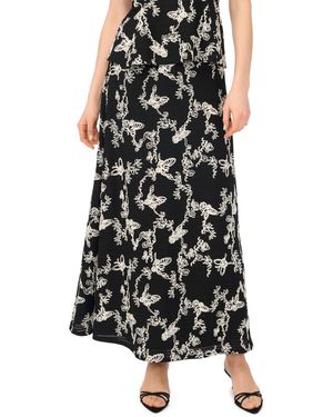 Vince Camuto Printed A-line Maxi Skirt - Black