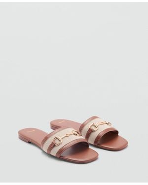 Mango Buckle Strap Sandals - Pink