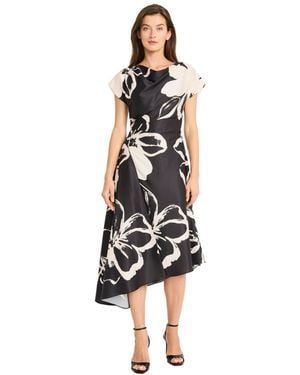 Maggy London Short-sleeve Fit & Flare Dress - Black