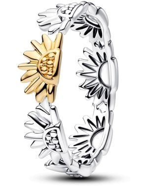 PANDORA Sunflower Band Ring - White