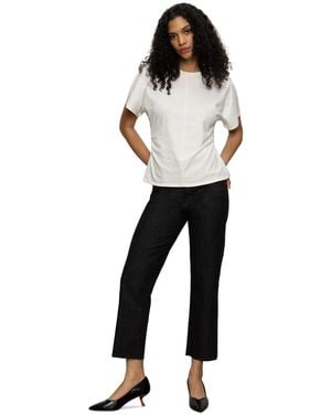 Sanctuary Cotton Shirred-waist Dolman T-shirt - Black