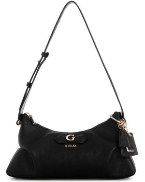 Guess Suzy Medium Shoulder Handbag - Black