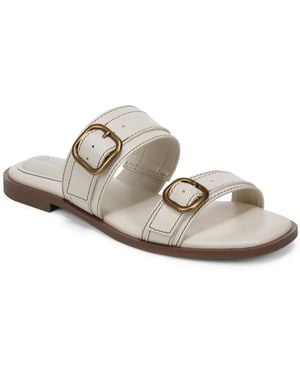 Giani Bernini Scottiee Flat Slide Sandals - White