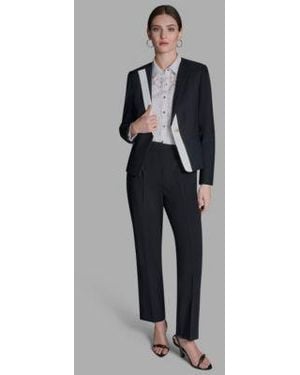 BCBGMAXAZRIA One Button Jacket Suit - Black