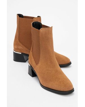 Forever & Always Shoes Neiva Leather Chelsea Boot () - Brown