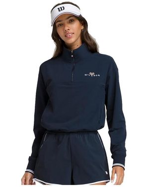 Wilson Davenport Woven Tennis Pullover - Blue
