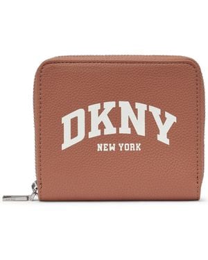 DKNY Hadlee Zipper Around Wallet - Brown