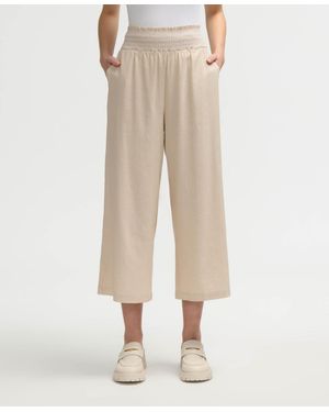 NVLT S Smocked Waist Cropped Pant - Natural