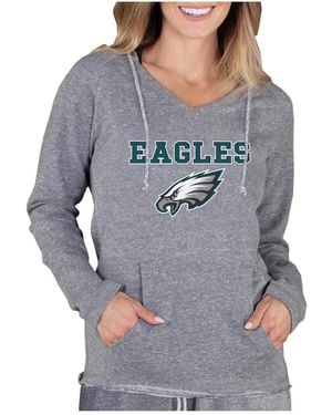 Concepts Sport Philadelphia Eagles Mainstream Tri-blend Raglan Hoodie V-neck Top - Gray
