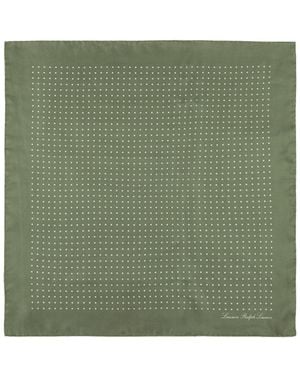 Ralph Lauren Core Dot Square Scarf - Green