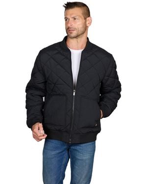 Dickies Diamond Quilted Regular-fit Bomber Jacket - Black