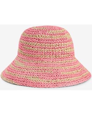 On 34th Space-dye Crochet Bucket Hat - Blue