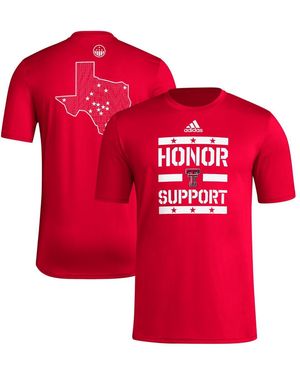 adidas Texas Tech Raiders Honor Support T-shirt - Red