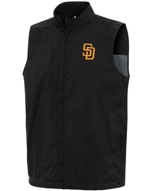 Antigua San Diego Padres Brisk Full-zip Vest - Black
